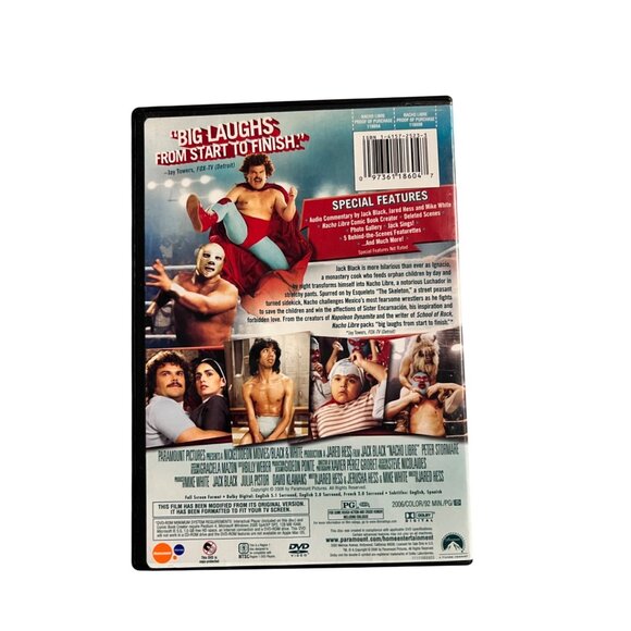 Nacho Libre 2006 DVD Special Collectors Edition Comedy Jack Black Pre-Owned - Picture 2 of 5